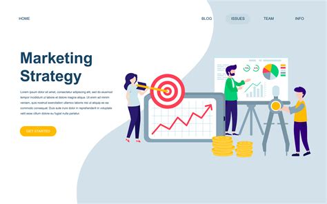 Modern Flat Web Page Design Template Of Marketing Strategy 279904