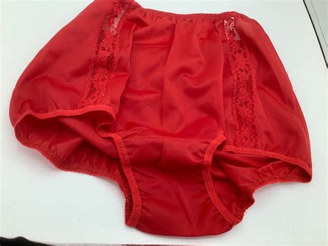 Vintage Kayser Red Celon Nylon Panties Gem