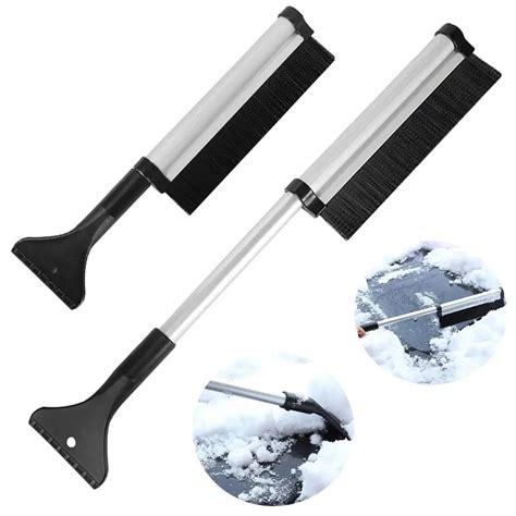 Extendable Snow Brush Ice Scraper For Car Easy Storage Reaches Entire