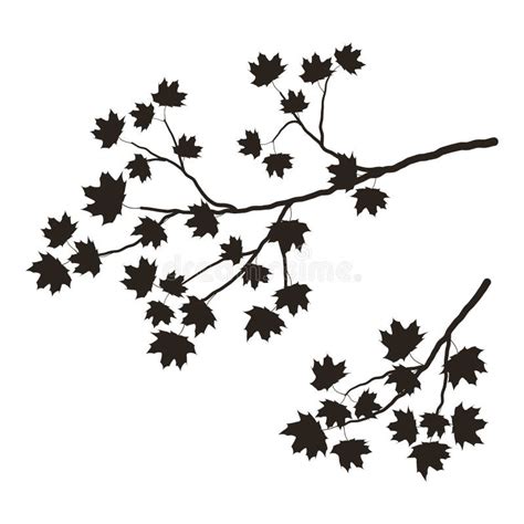 Branches Leaves Silhouette Clipart
