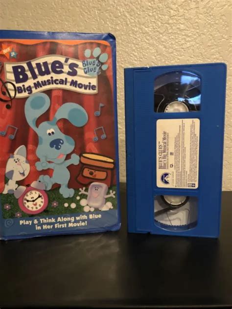 Blues Clues Big Musical Movie Vhs Tape With Periwinkel 6 Songs 2000