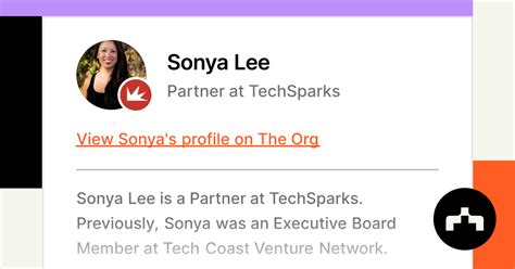 Sonya Lee Partner At Techsparks The Org