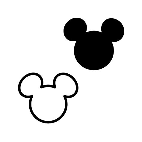 Mickey Mouse Head Outline With Pants