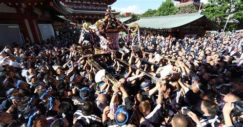 【フォトギャラリー】浅草・三社祭 「宮出し」最高潮 イザ！