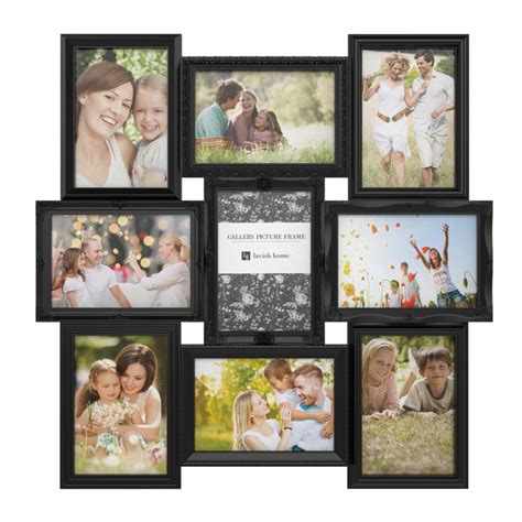 Lavish Home 9 Opening 4 In X 6 In Black Picture Frame Collage