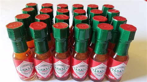 Mini Tabasco Original Pepper Sauce Bottles 18 Oz Box Of 24 Little