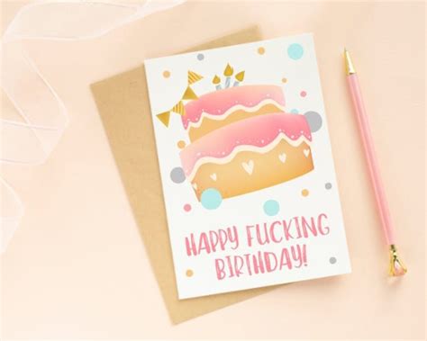 Printable Birthday Card Digital Download Birthday Card Rude Birthday
