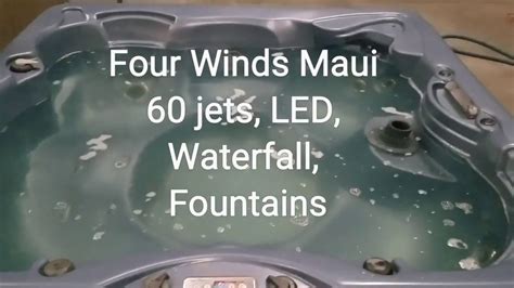 Sold Used Four Winds Maui 700 2 Pumps 60 Jets Waterfall Fountains Led