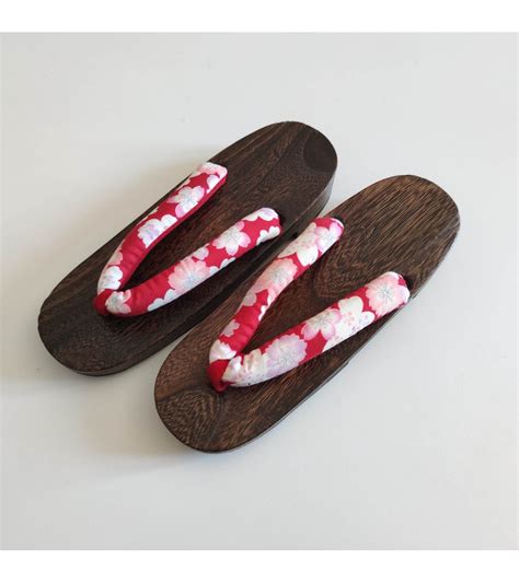 Geta Sandals Sakura In Red 25cm