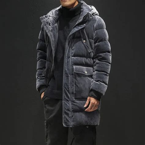 Men Winter Thicker Warm Down Jackets High Quality Men Hooded Long