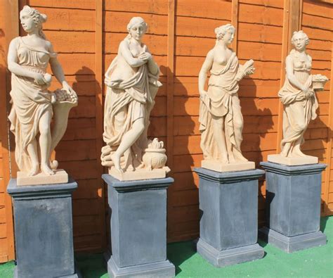 4 Season Statues With Optional Classic Plinths Stone Garden Ornaments