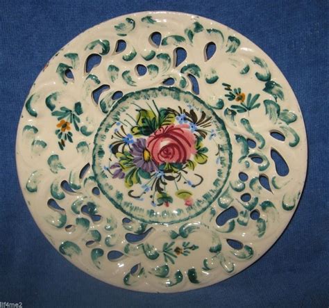 Italian Porcelain Plate Hand Painted Italian Ceramic Plate Wall Hanging