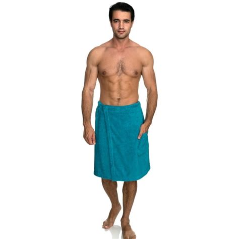 Towelselections Mens Wrap Adjustable Cotton Terry Shower Bath Gym