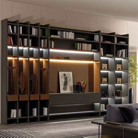 Contemporary Living Room Wall Unit Over Misuraemme Wooden