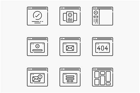 Web Site Wireframe Wireframe Icons Hd Png Download Kindpng