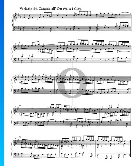 Goldberg Variations Bwv 988 Variatio 24 Canone All Ottava A 1 Clav