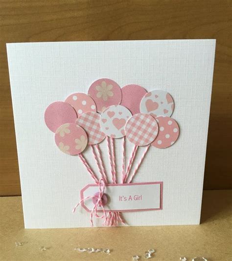 All my cards are white 6'' x 6'' cards, left blank inside for your own message, and with the 'made with luna' logo stamped on the back. Card Making - Baby & Baby Shower - Balloon Bouquet (With ...