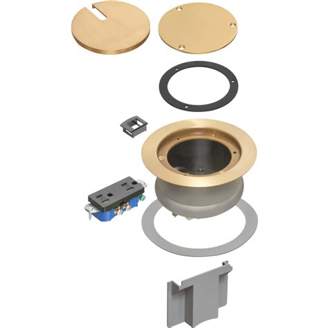 Arlington Flbc4580mb Recessed Round Concrete Floor Box Brass Floor