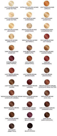 Natural Hair Color Chart Red Hair Color Chart Hair Color Names Skin