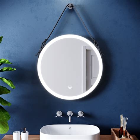 Round Led Illuminated Bathroom Mirror With Demister Modern Designer 600x600mm Ebay