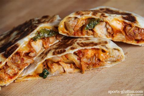 Whenever i go to a mexican restaurant, a chicken and cheese quesadilla is what i always order. Los Angeles Dodgers: Kimchi Chicken Quesadilla Recipe ...