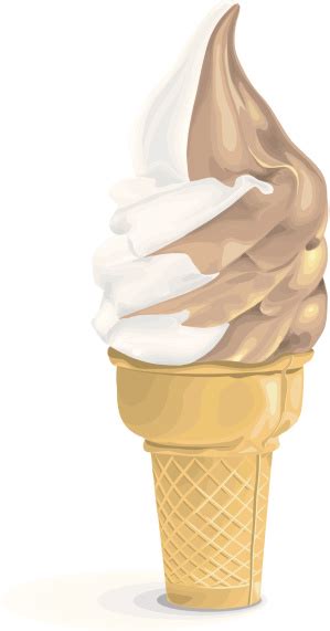 Ice Cream Cone Chocolate And Vanilla Twist Stock Illustration