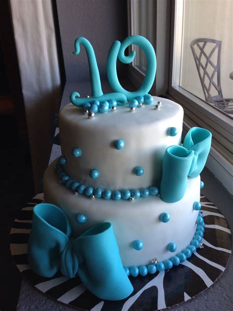 If there's one wish i have for you that will be for our friendship to stay. Bow cake, teal, for a 10 year old girl | 10 birthday cake ...