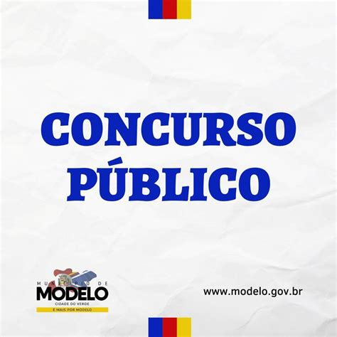 Concurso Público Acontece Neste Domingo Prefeitura De Modelo