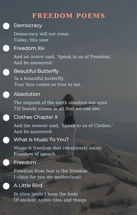 Freedom Poems Best Poems For Freedom