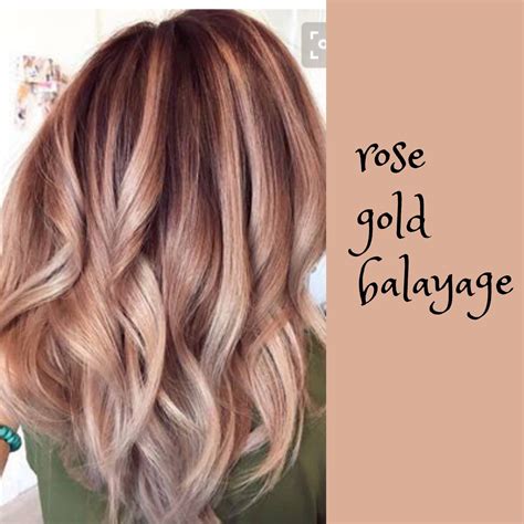 Rose Gold Hair Color Highlights Hair Color Balayage