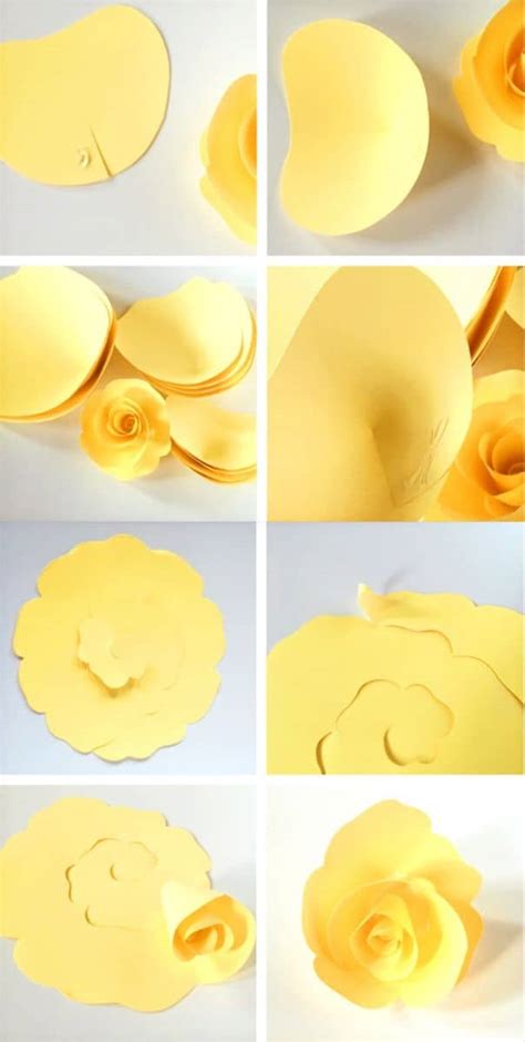 Hello Wonderful How To Make Diy Paper Roses With Free Printable Template