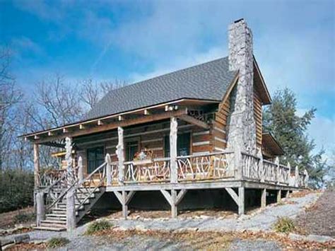 One Story Log Cabin With Wrap Around Porch — Randolph Indoor And