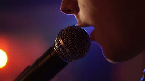 Singer And Performer With Lights On Stage Image Free Stock Photo