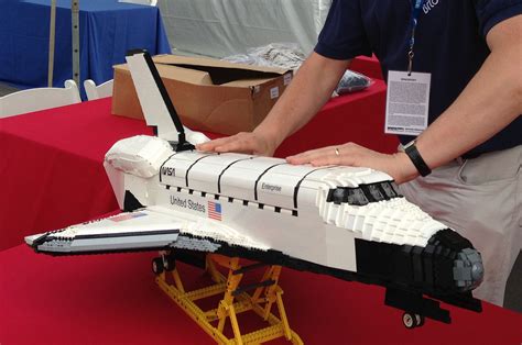 Lego Brick Space Shuttle Enterprise Lands At New York City