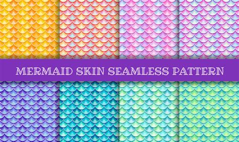 Mermaid Skin Iridescent Seamless Pattern Premium Vector