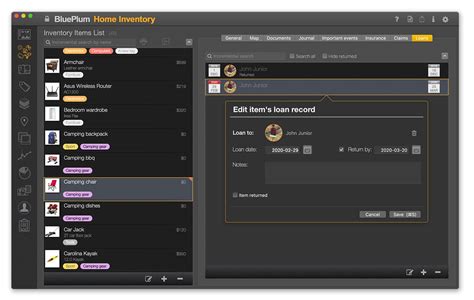 Once the items are entered, they will be found easily via searching. Best Home Inventory app for Mac