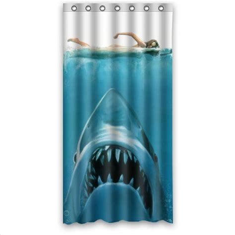Vital wares brings you contemporary and fashionable bathroom accessories that can add verve and vibrancy to a hitherto uninteresting space. 36wx72h Cool Great White Shark Waterproof Bathroom Shower ...