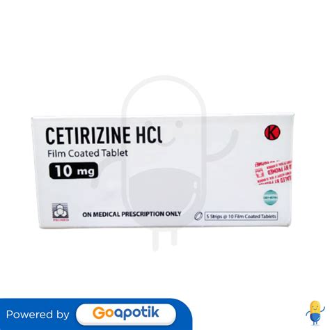Cetirizine Hcl Promed 10 Mg Box 50 Tablet Kegunaan Efek Samping