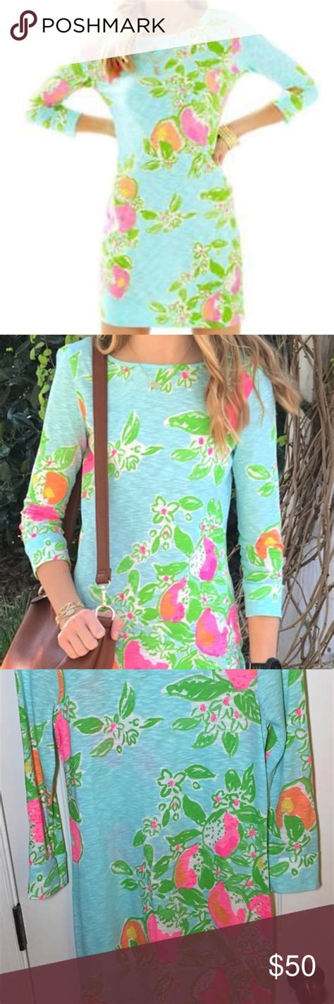 Lilly Pulitzer Pink Lemonade 34 Sleeve Dress Dresses With Sleeves 3