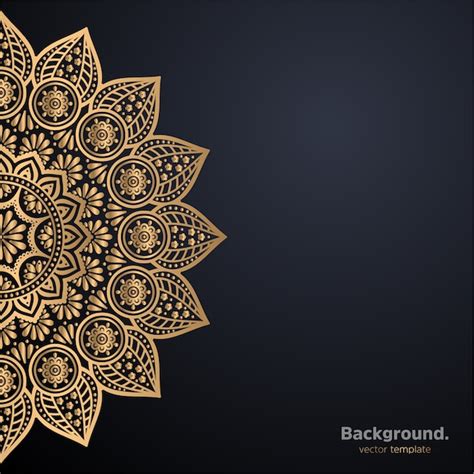 Free Vector Luxury Ornamental Mandala Design Background In Gold Color