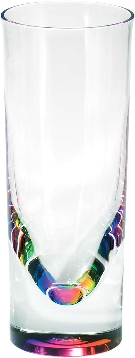 merritt rainbow crystal clear acrylic tumbler 14 ounce set of 6 tumblers and water