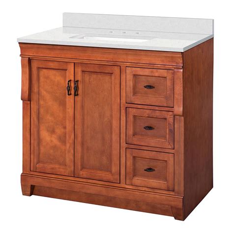 Foremost Naples 37 In W X 22 In D Vanity Cabinet In Warm Cinnamon