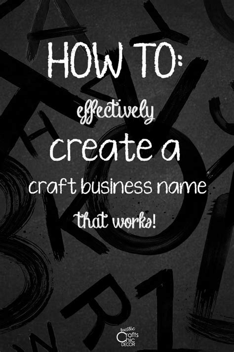 Help With Craft Business Names Rustic Crafts And Diy