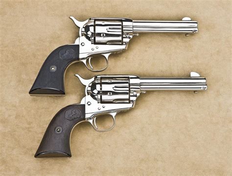 Pair Of Colt Single Action Army Revolvers 38 40 Caliber 4 34