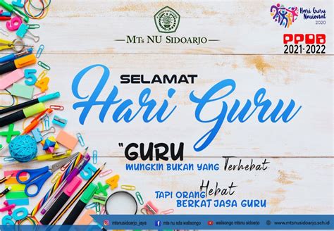 Please try a different poster or visit our shop. HARI GURU NASIONAL 2020 - MTs NU Sidoarjo