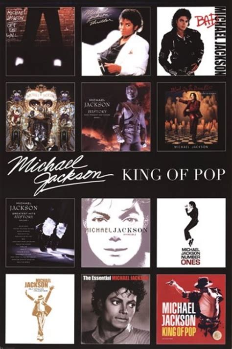 Michael Jackson Album Covers Poster Poster Print