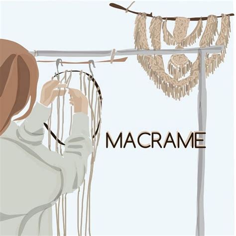 Macrame Oazis In 2021 Macrame Logo Ideas Macrame Illustration