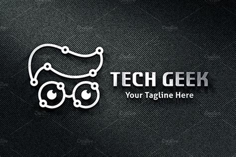 Tech Geek Logo Template Creative Logo Templates ~ Creative Market