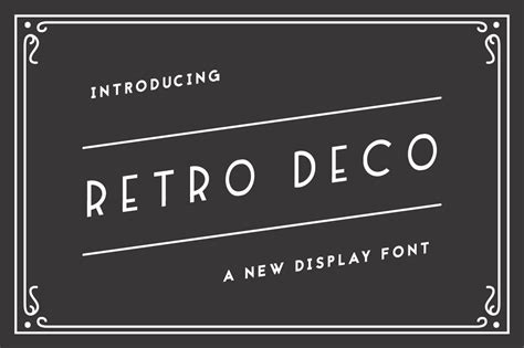 Retro Deco Display Fonts Creative Market