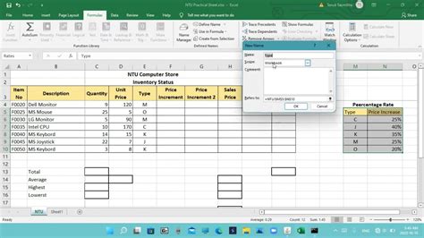 Microsoft Excel Practical Sheet Youtube